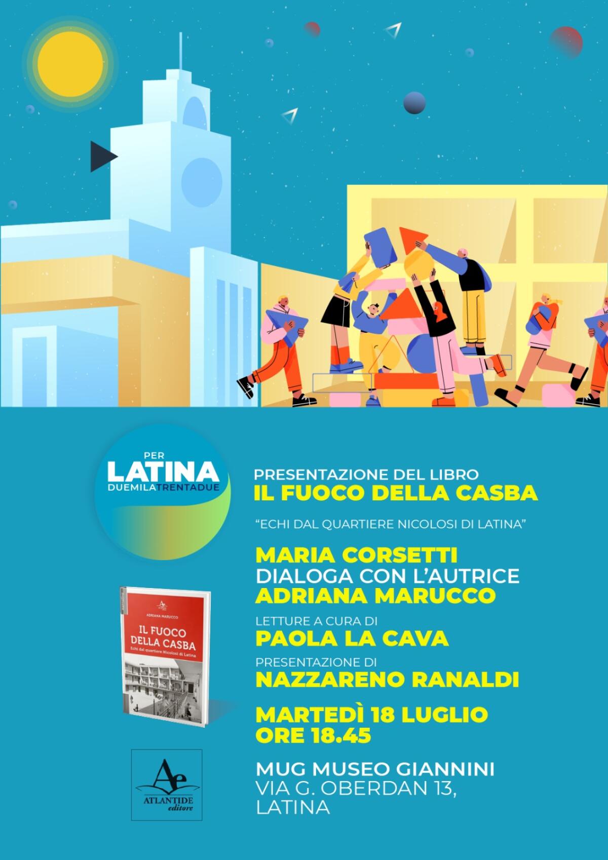 “Il fuoco della casba” – Echi dal quartiere Nicolosi: presentazione e letture martedì 18 luglio al MUG di Latina - 