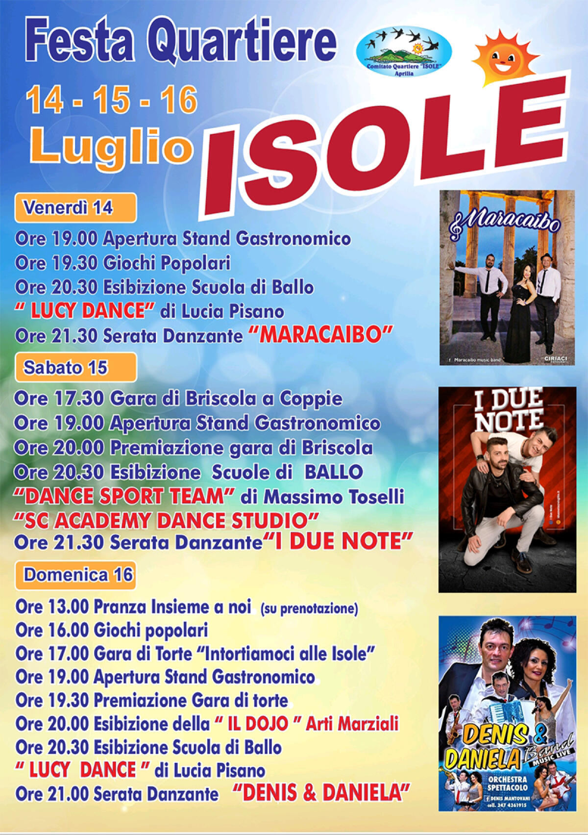 Il “Quartiere Isole” di Aprilia in festa questo fine settimana. Ecco gli eventi in programma. - 
