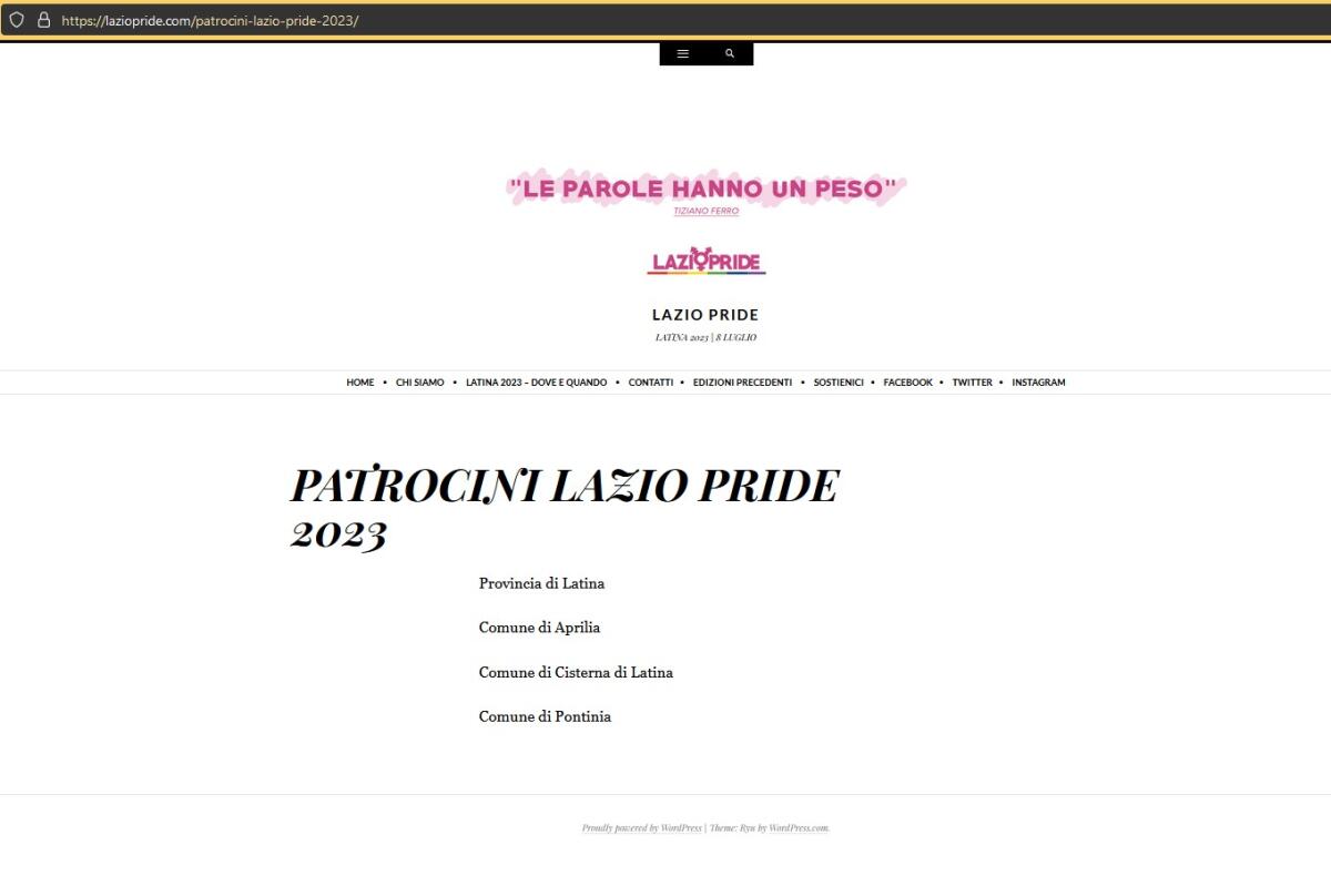 Patrocinio al Lazio Pride: Aprilia lo ha concesso già da un mese - 