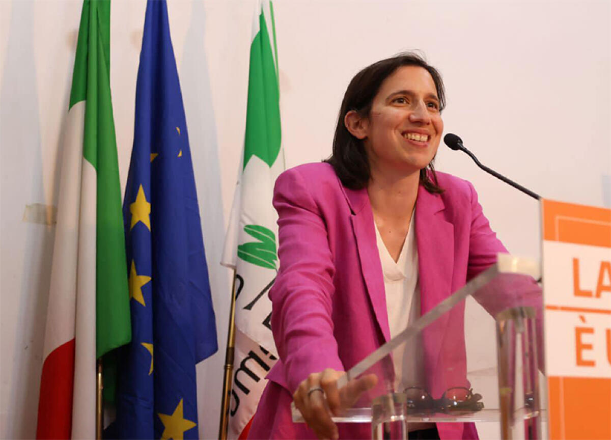 Elly Schlein oggi a Ventotene per la riunione della Segreteria Nazionale del Pd. - 