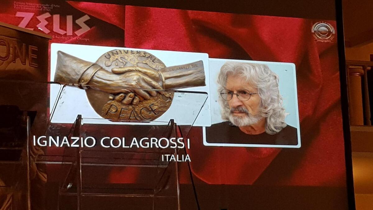 Per il maestro apriliano Colagrossi il premio d’Arte “Zeus il Re degli Dei Olimpi” - 