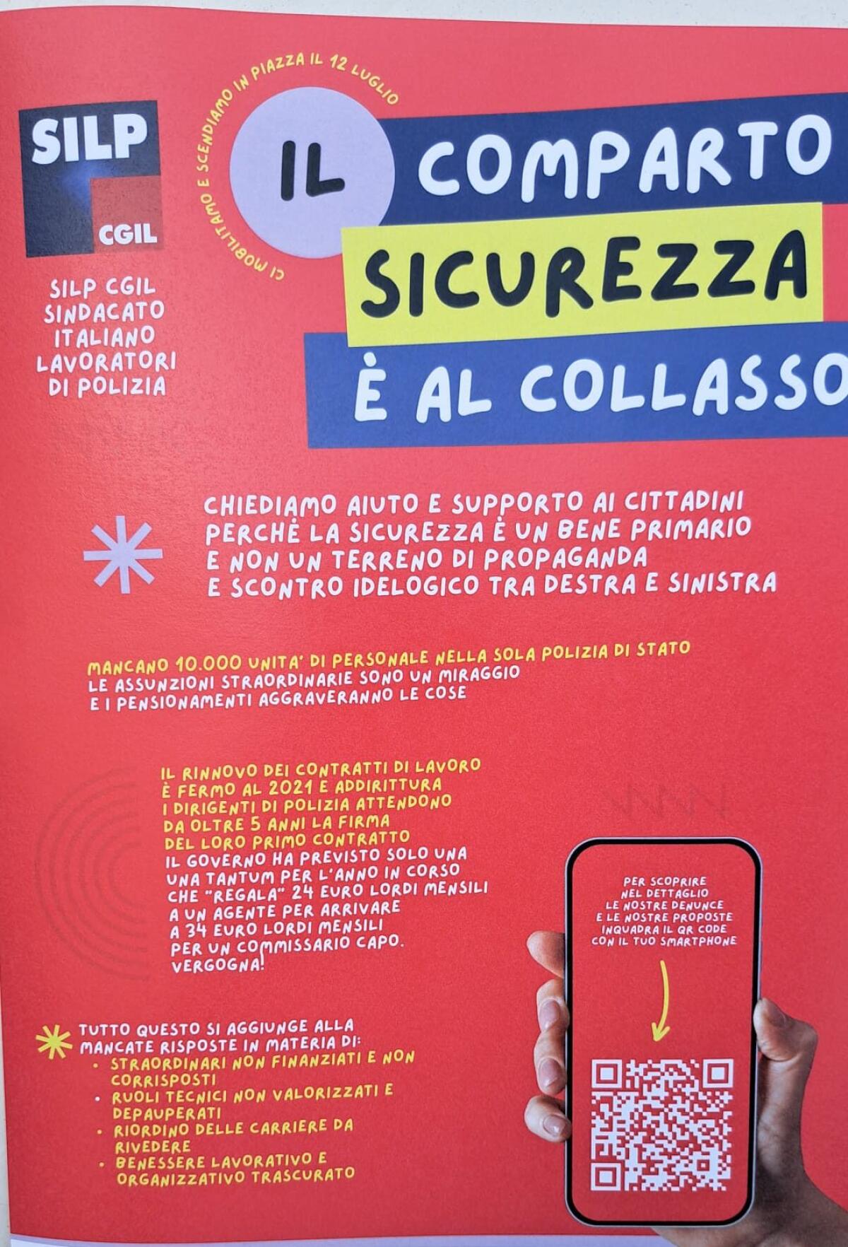 Sicurezza al collasso, l'allarme del Sindacato lavoratori di polizia - 