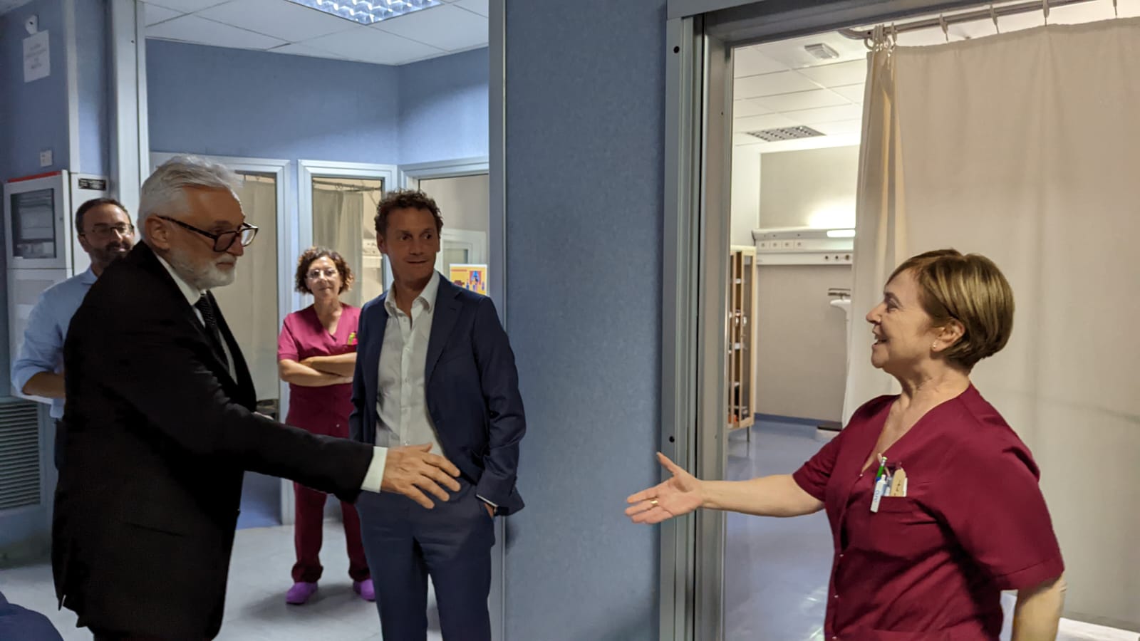 Lanfranco Principi in visita presso la casa di cura "Città di Aprilia"