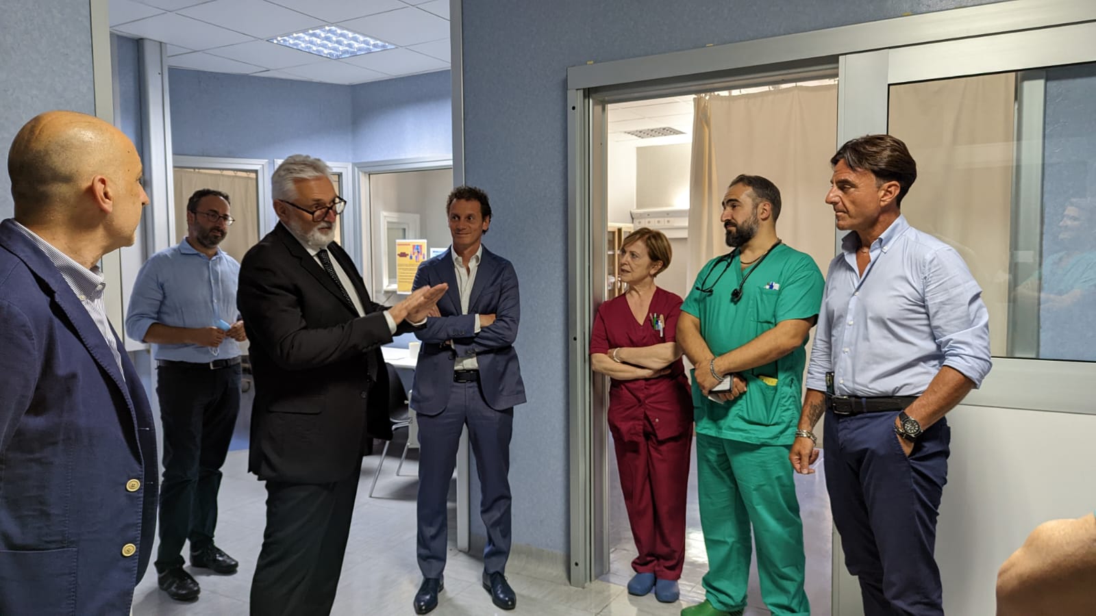 Lanfranco Principi in visita presso la casa di cura "Città di Aprilia"