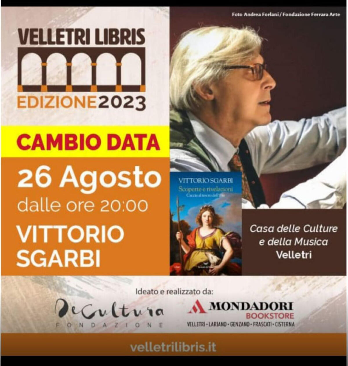 Velletri Libris 2023 riparte con Mario Calabresi e Vittorio Sgarbi - 