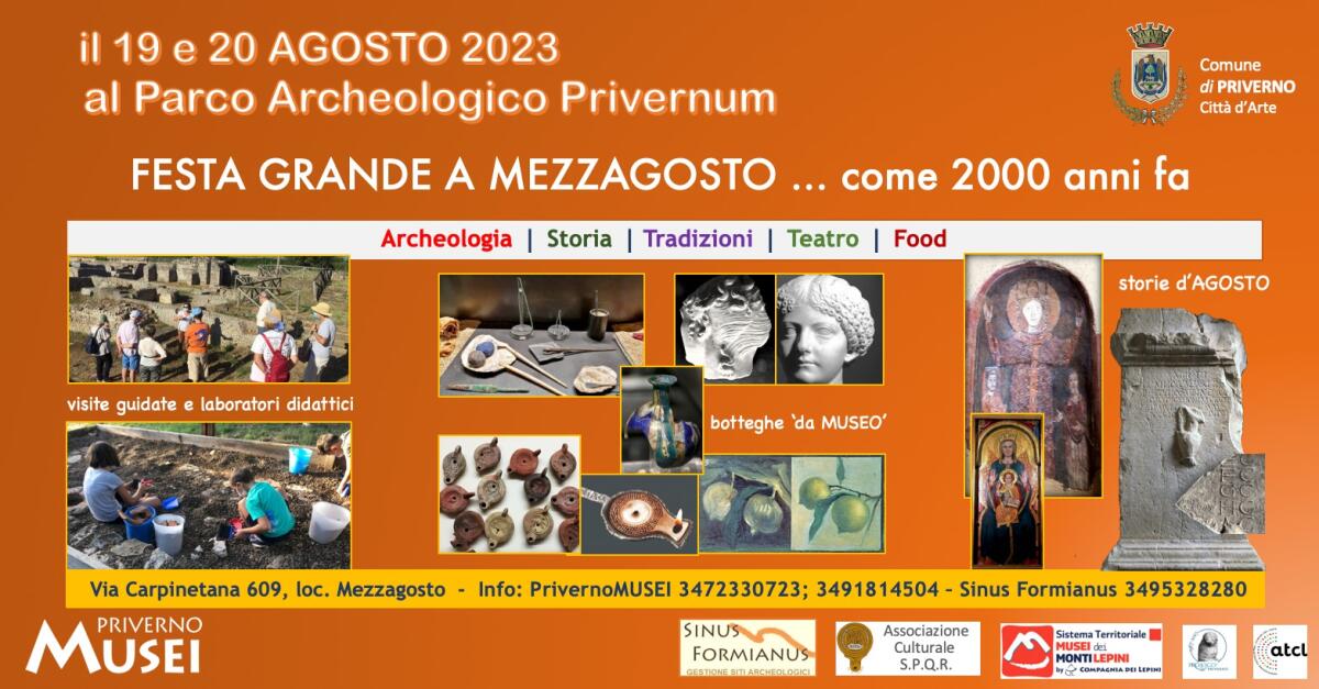 “Festa Grande a Mezzagosto…come 2000 anni fa” questo weekend al Parco Archeologico di Priverno. - 