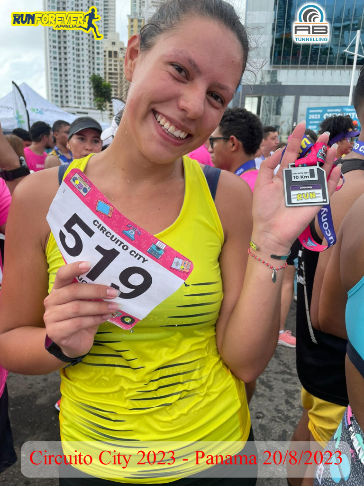 Isabel Trinchieri della ASD Runforever Aprilia alla “Circuito City 2023”, a Panama, nel centro America. - 