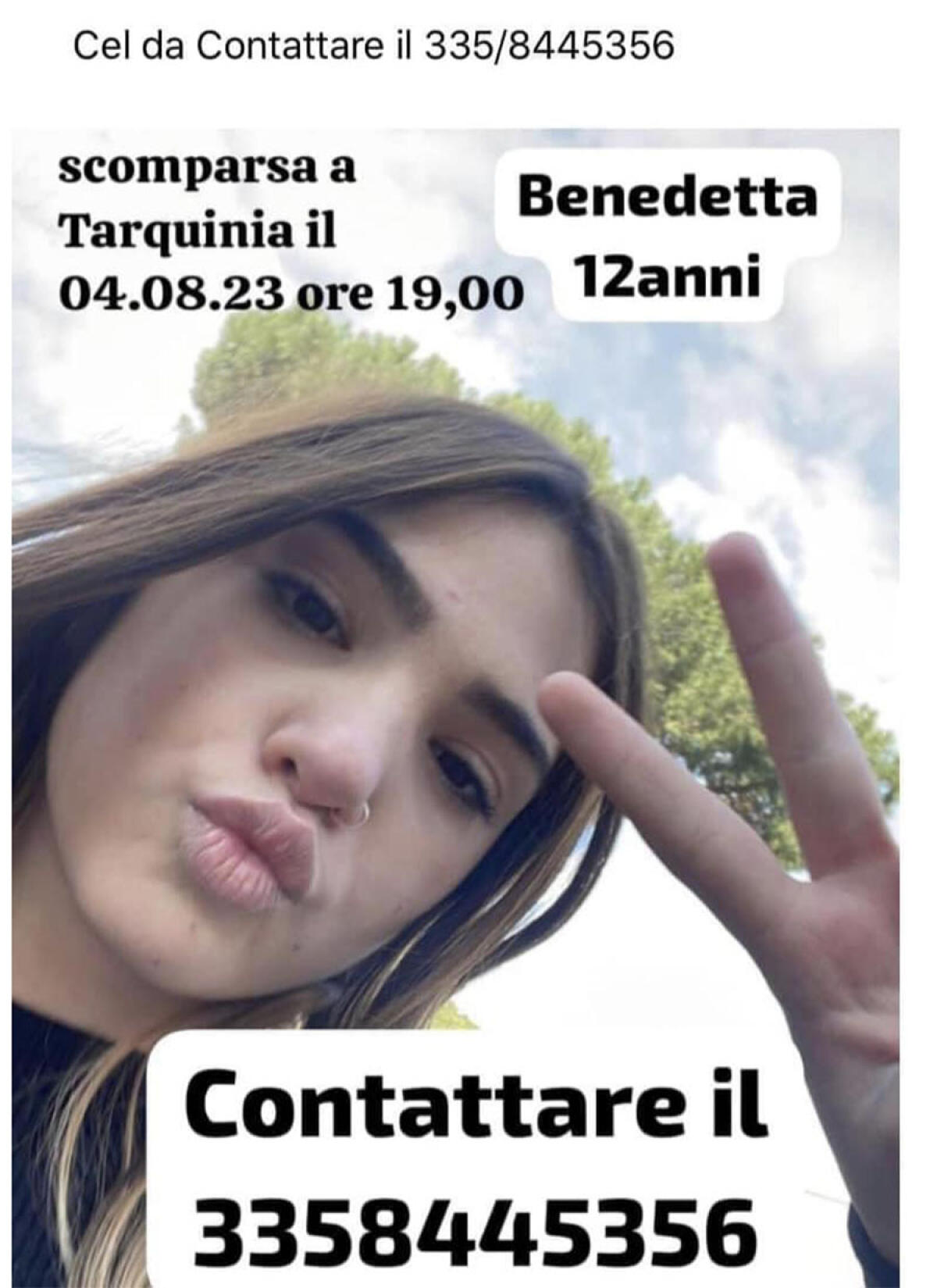 Ritrovata a Roma Benedetta Cristofani - 