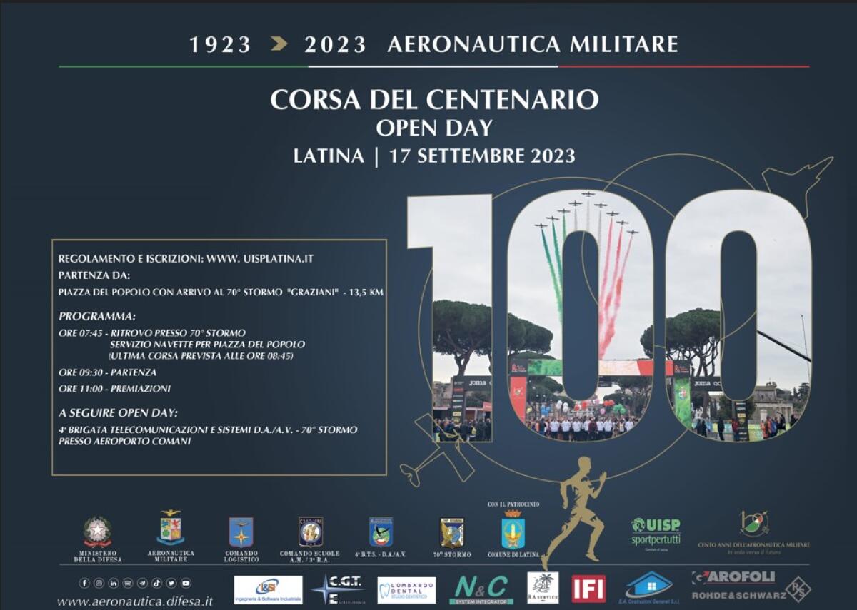 “Corsa del Centenario - Maratonina Azzurra” questa domenica a Latina. - 