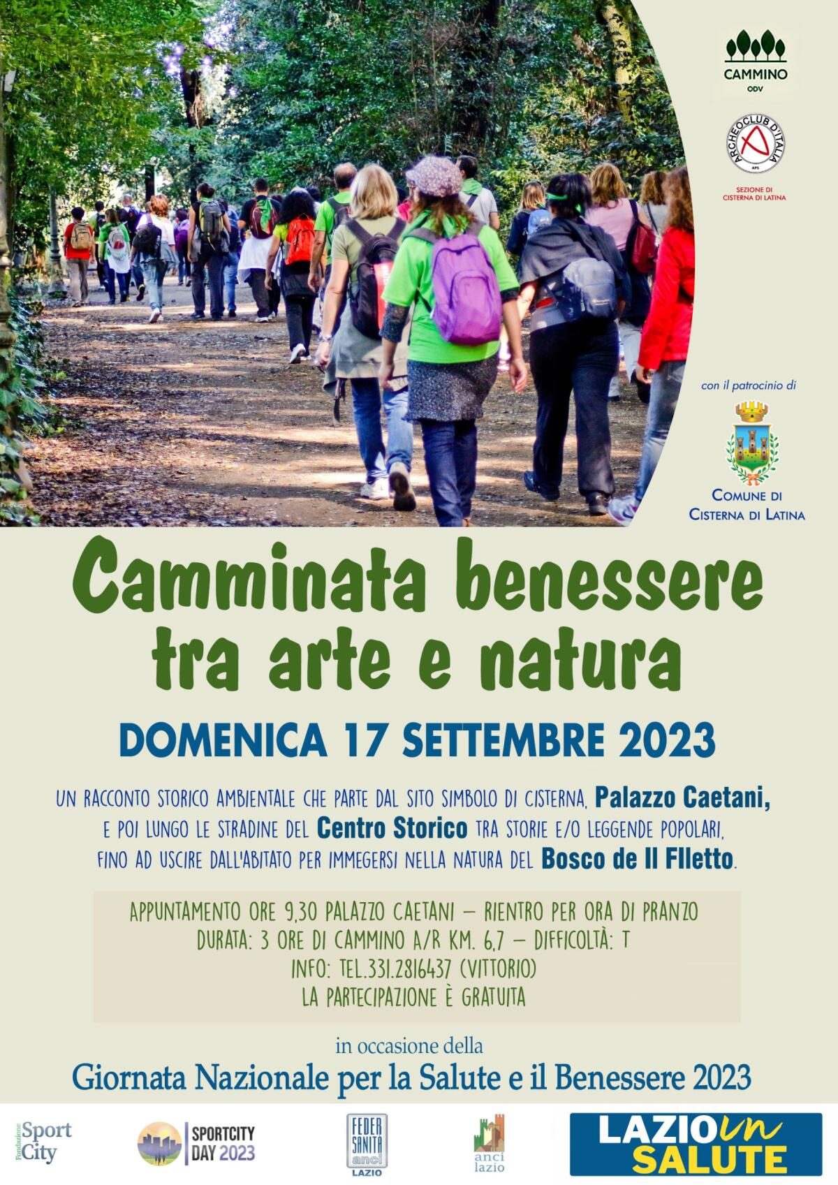 A Cisterna si celebrerà la Giornata Nazionale per la Salute e il Benessere - 