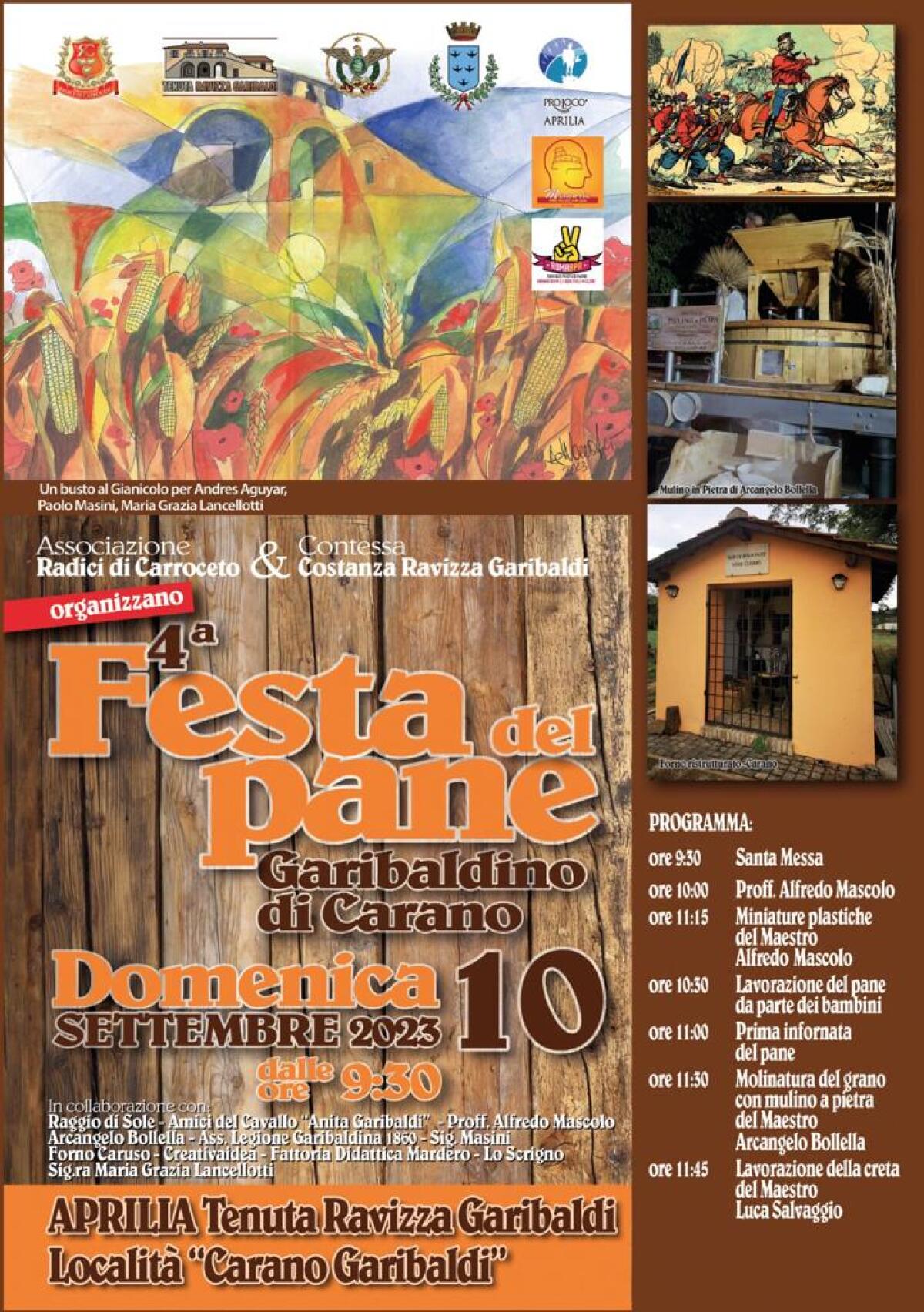 Ad Aprilia nella Tenuta Ravizza-Garibaldi la quarta festa del Pane - 