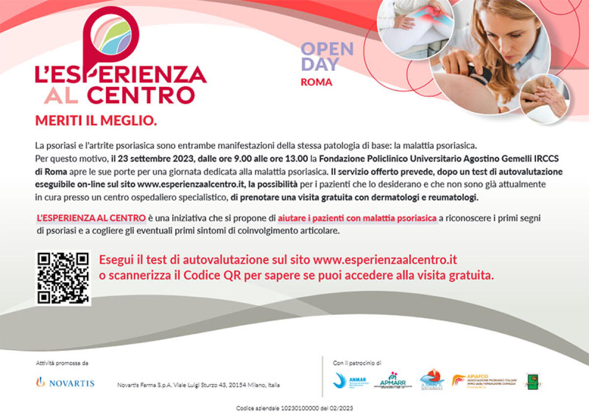 Psoriasi ed artrite psoriasica: al "Gemelli" di Roma questo sabato 23 Settembre Open Day. Le interviste audio. - 