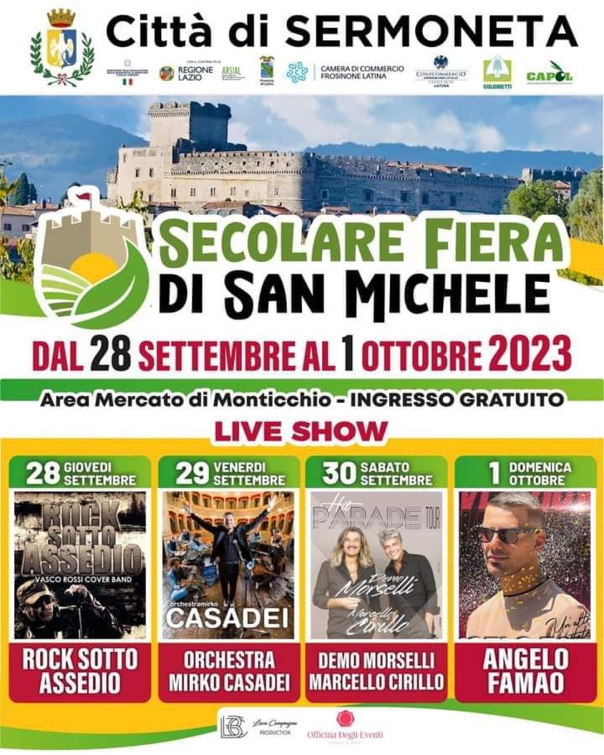 Dal 28 settembre al 1° Ottobre a Sermoneta torna la secolare fiera di San Michele. - 