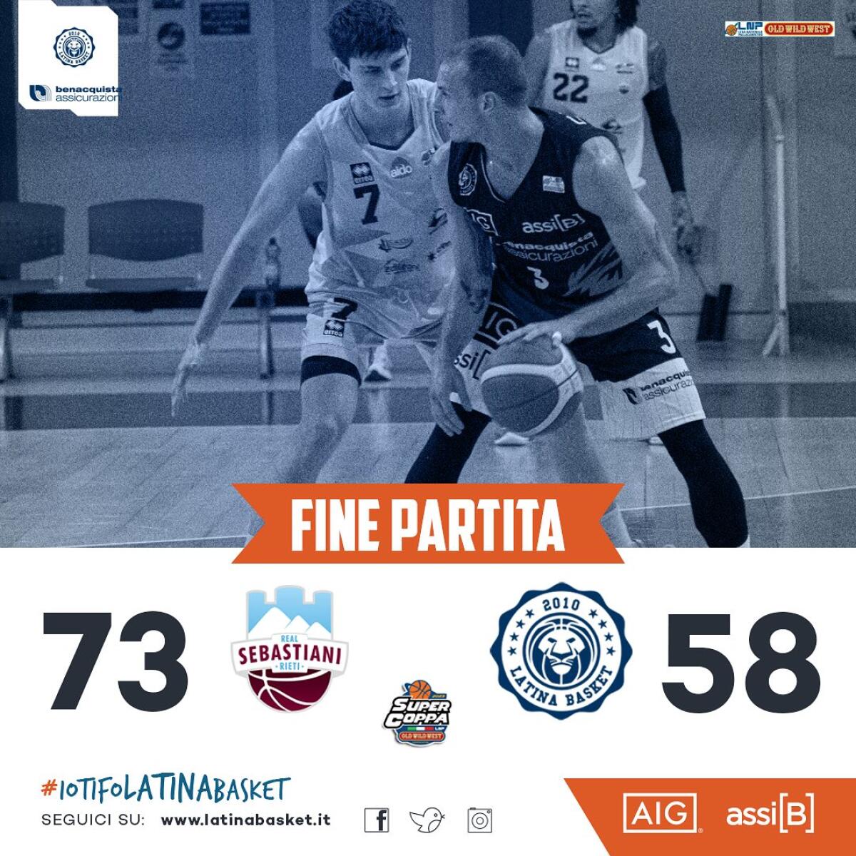 Basket serie A2, il Latina cede il passo a Rieti e conclude il proprio percorso nella Supercoppa. - 