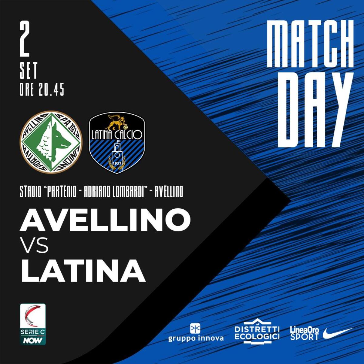 Calcio - Il Latina atteso sul campo dell'Avellino - 