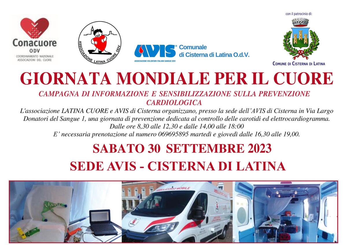 Giornata Mondiale per il cuore a Cisterna - 
