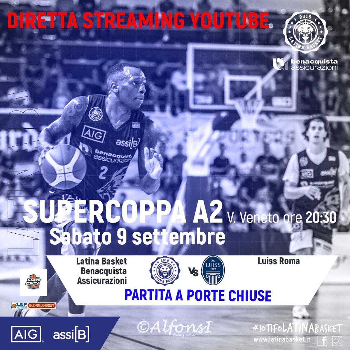 Basket A2, primo impegno in Supercoppa per il Latina. Stasera si gioca a porte chiuse contro la Luiss Roma. - 