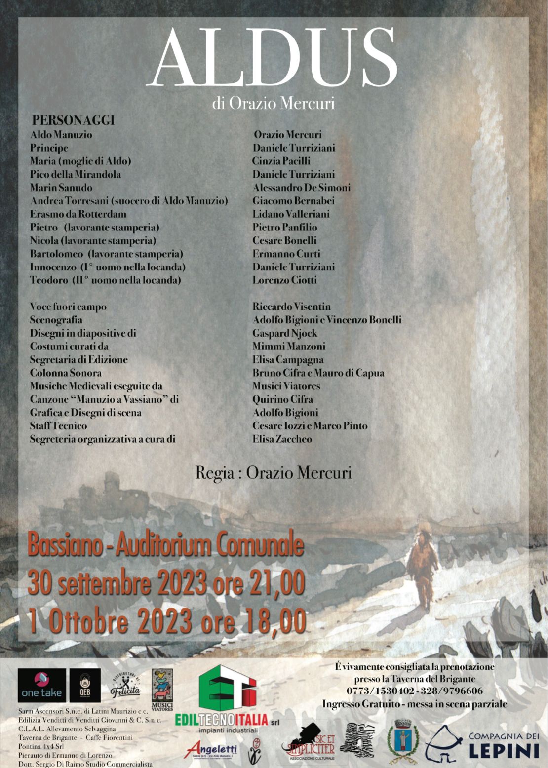 la locandina dello spettacolo "Aldus"