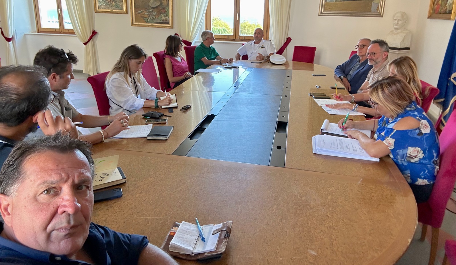 la riunione tra produzione, Comune e Latina Film Commission