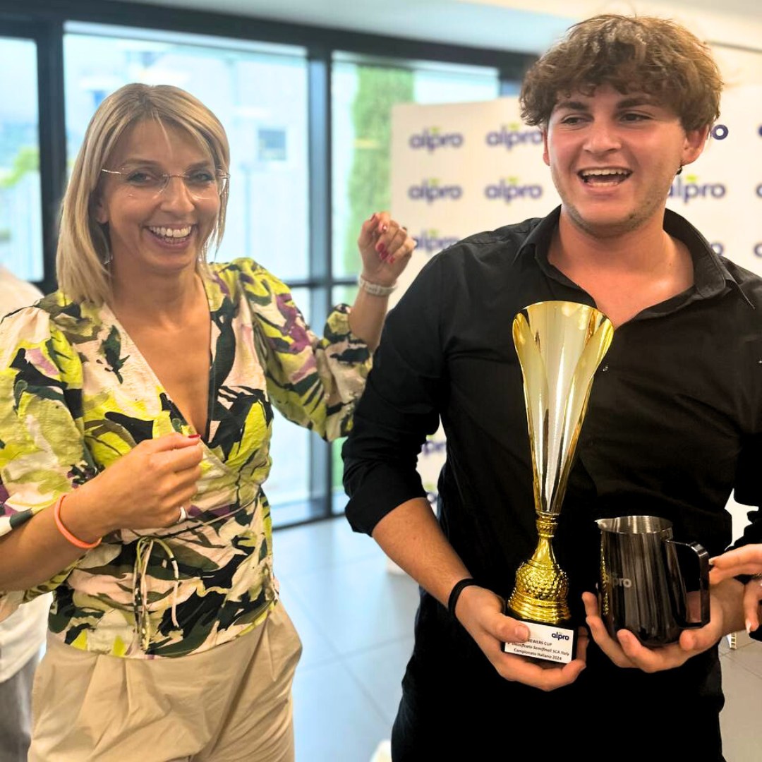 Andre Tomassi durante la premiazione