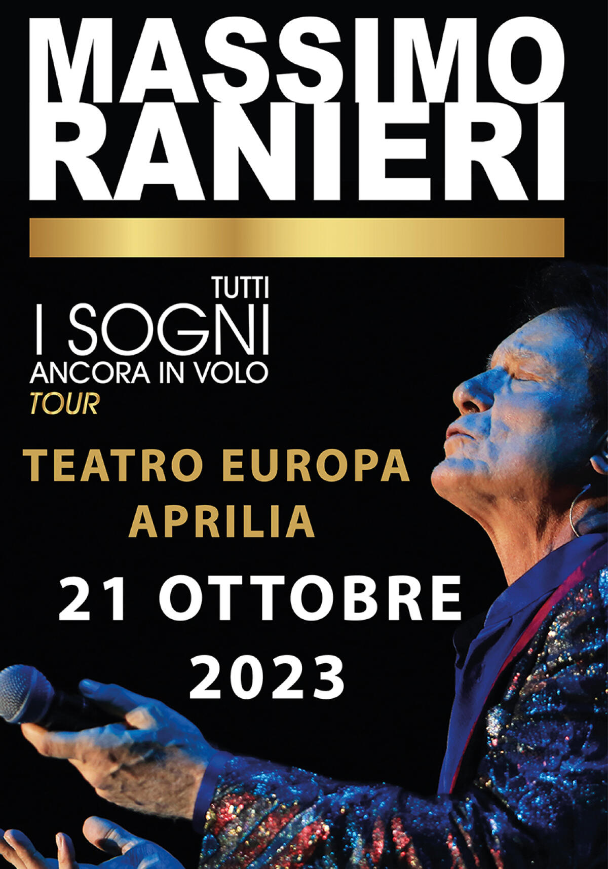 “Tutti i sogni ancora in volo Tour”: Massimo Ranieri questo sabato sera al Teatro Europa di Aprilia. - 