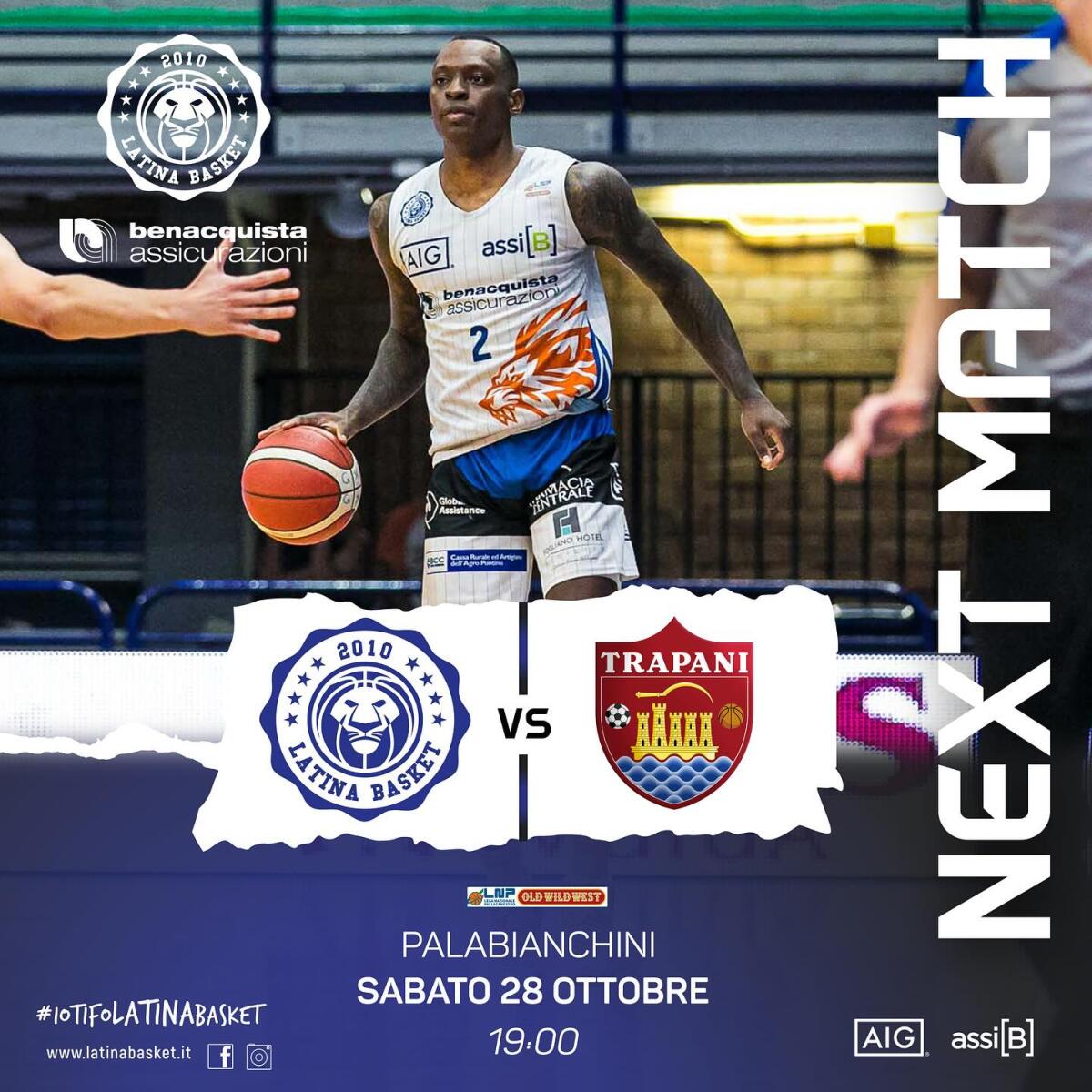 Basket A2 maschile: stasera Latina al Palabianchini attende Trapani Shark. - 