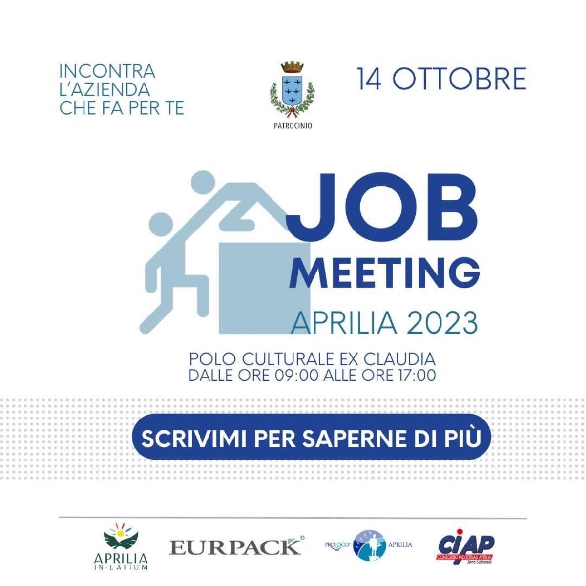 Terza edizione del “Job Meeting” ad Aprilia: appuntamento a sabato 14 Ottobre. - 