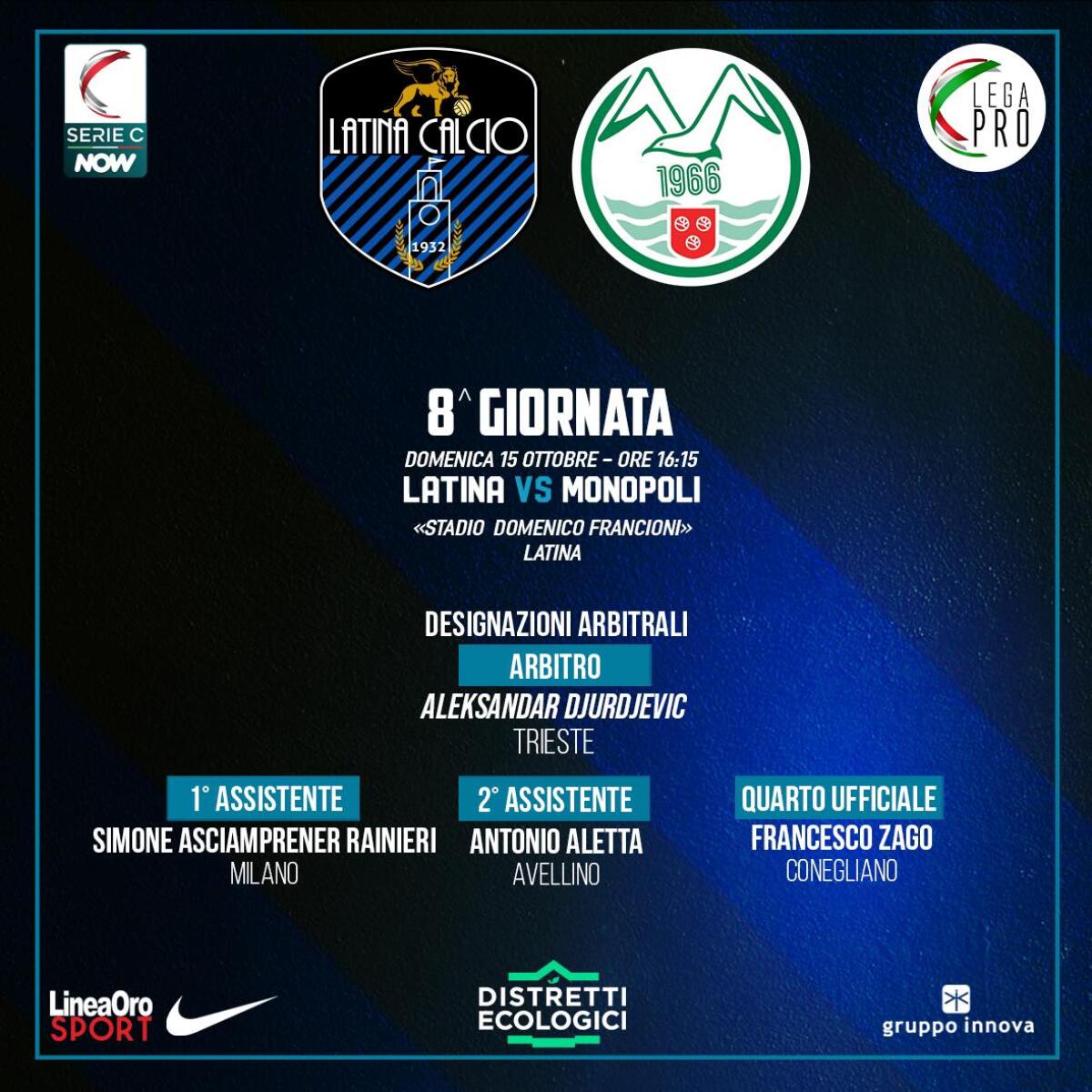 Calcio di Lega Pro: sfida di domenica al Francioni per il Latina che ospita Monopoli. - 