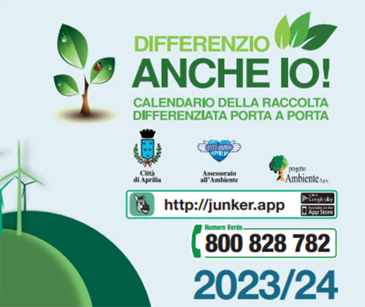 Raccolta differenziata ad Aprilia: ecco i nuovi calendari in vigore 1° Ottobre 2023 al 31 Marzo 2024. - 