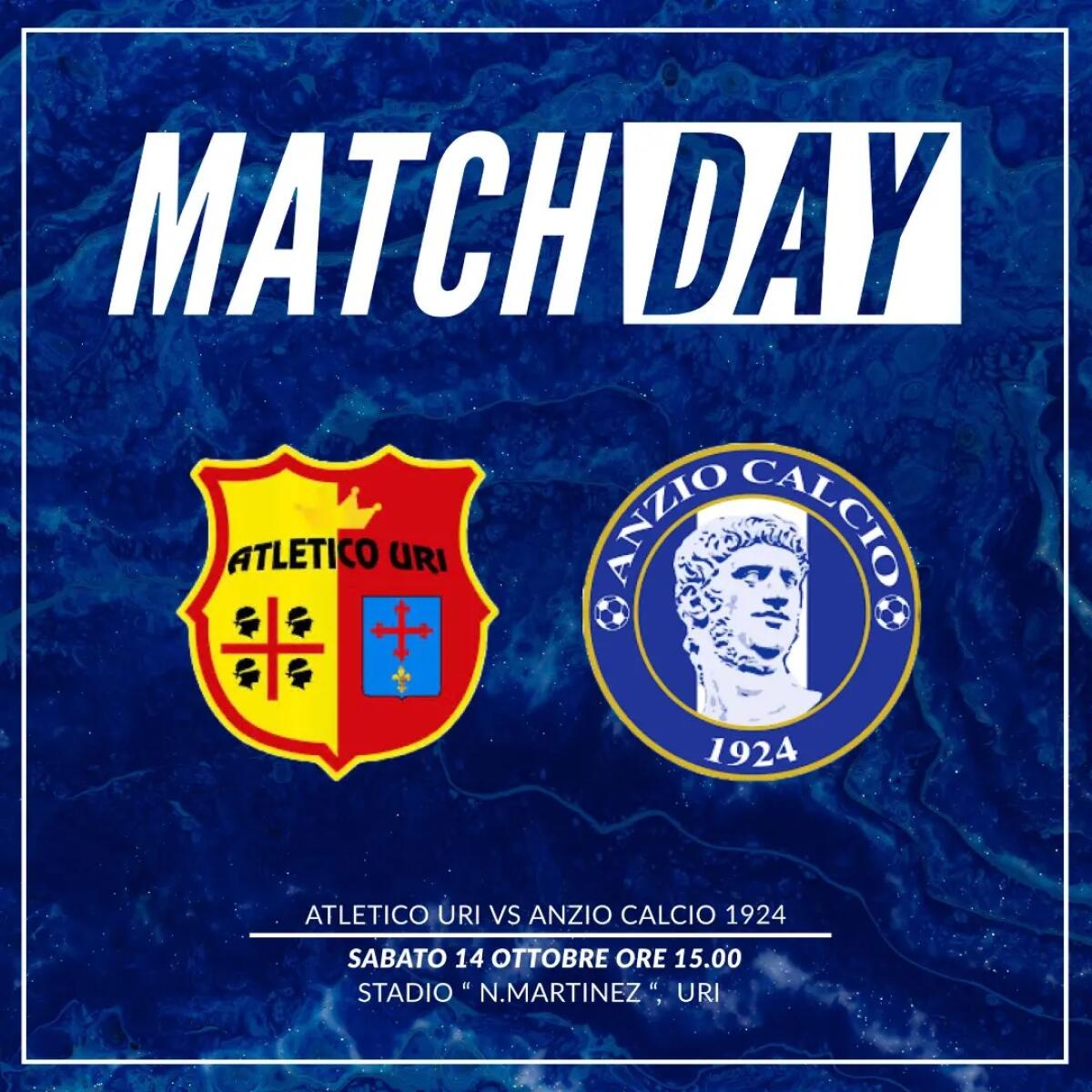 Calcio di serie D: Match esterno per l’Anzio. Oggi al “Martinez” si gioca contro l’Atletico Uri. - 