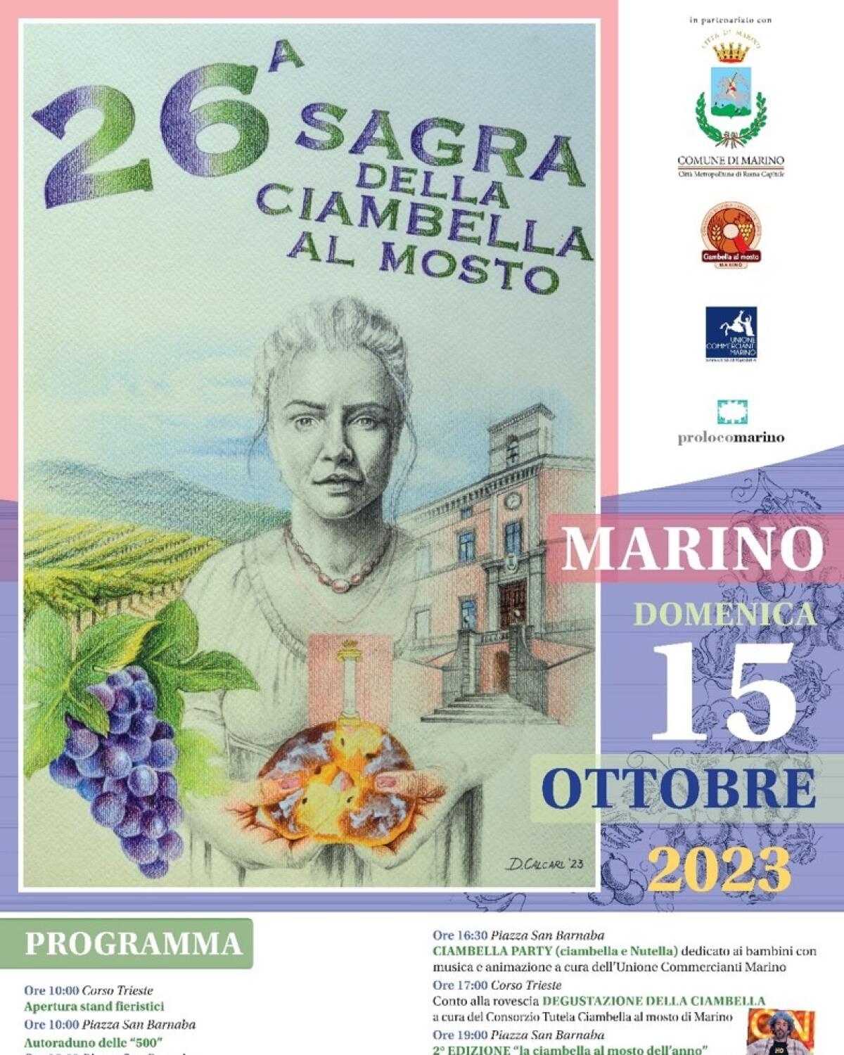Questa domenica 15 Ottobre a Marino la  26esima “Sagra della Ciambella al Mosto". - 