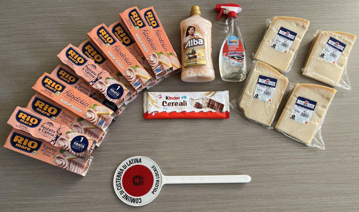 Rubano generi alimentari da due supermercati: coppia denunciata a Cisterna - 