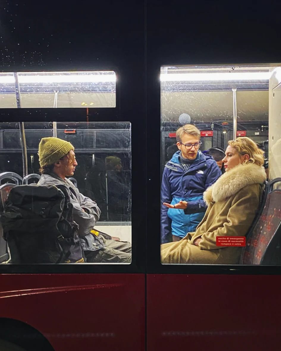 Lorenzo Nuccio durante le riprese del film