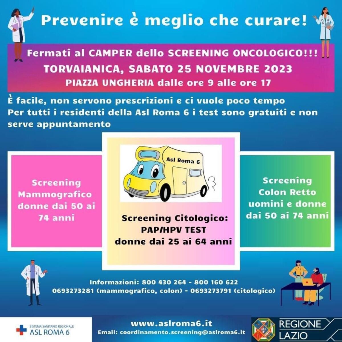 A Torvaianica il camper dello screening oncologico - 