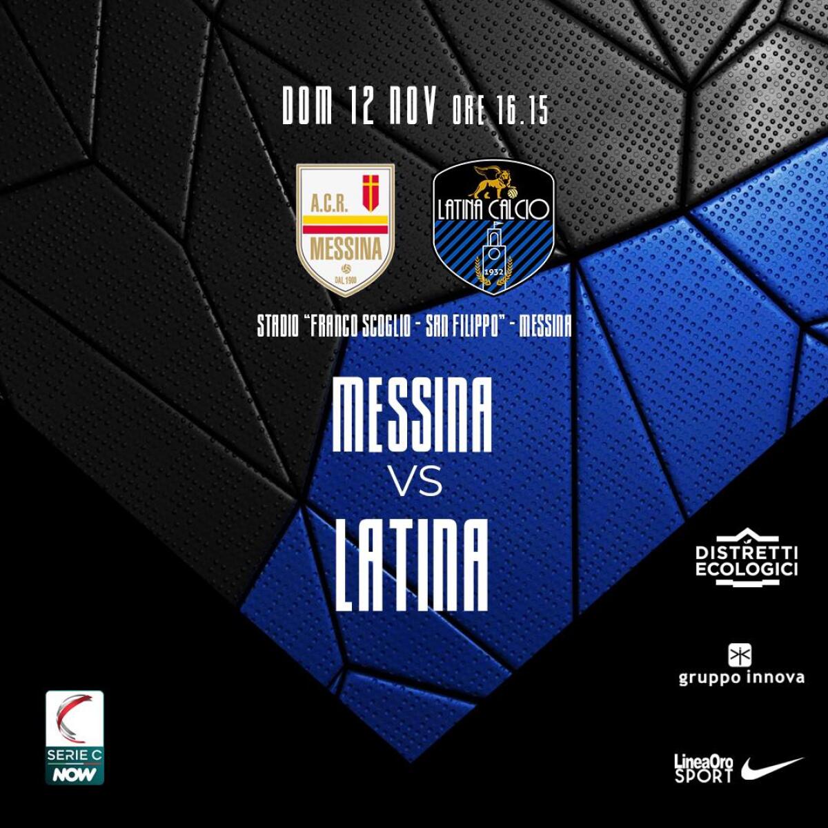 Calcio di Lega Pro: il Latina in Sicilia questo fine settimana: destinazione Messina. - 