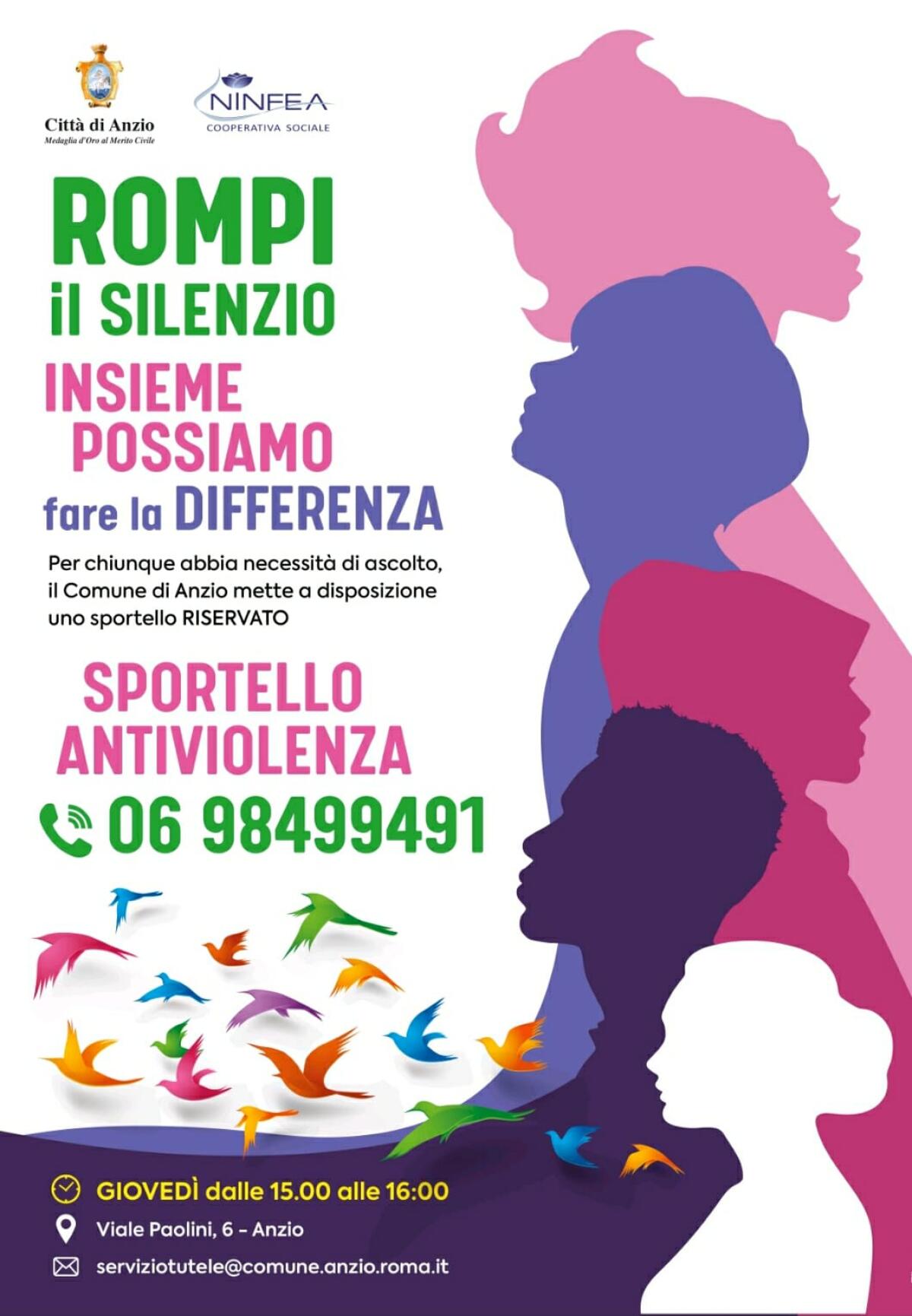 Uno sportello antiviolenza ad Anzio - 