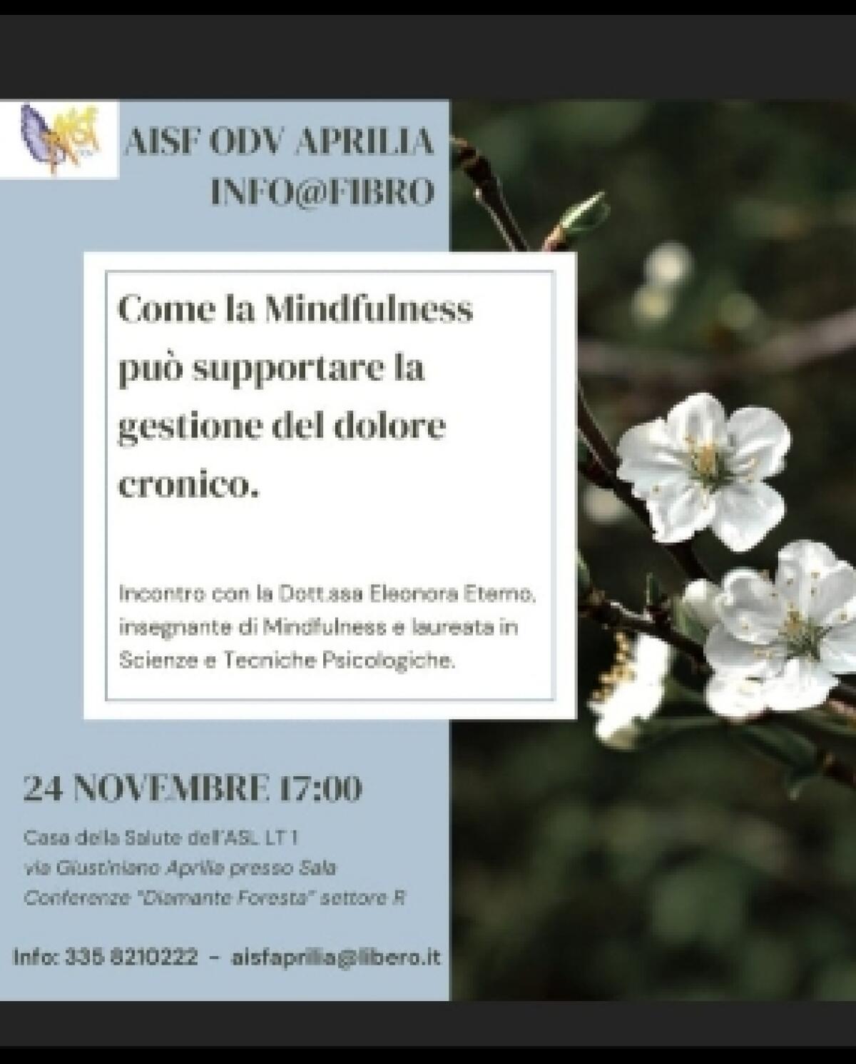L'Aisf di Aprilia organizza un incontro sulla "Mindfulness" - 