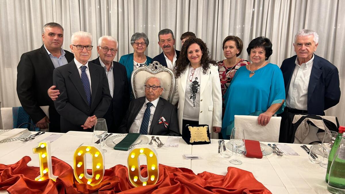 Grande festa a Fondi per i 100 anni di Alessandro Catena. - 