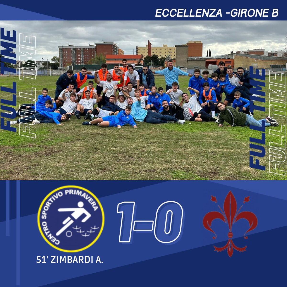 Calcio - Eccellenza, il Centro Sportivo Primavera batte Ferentino - 