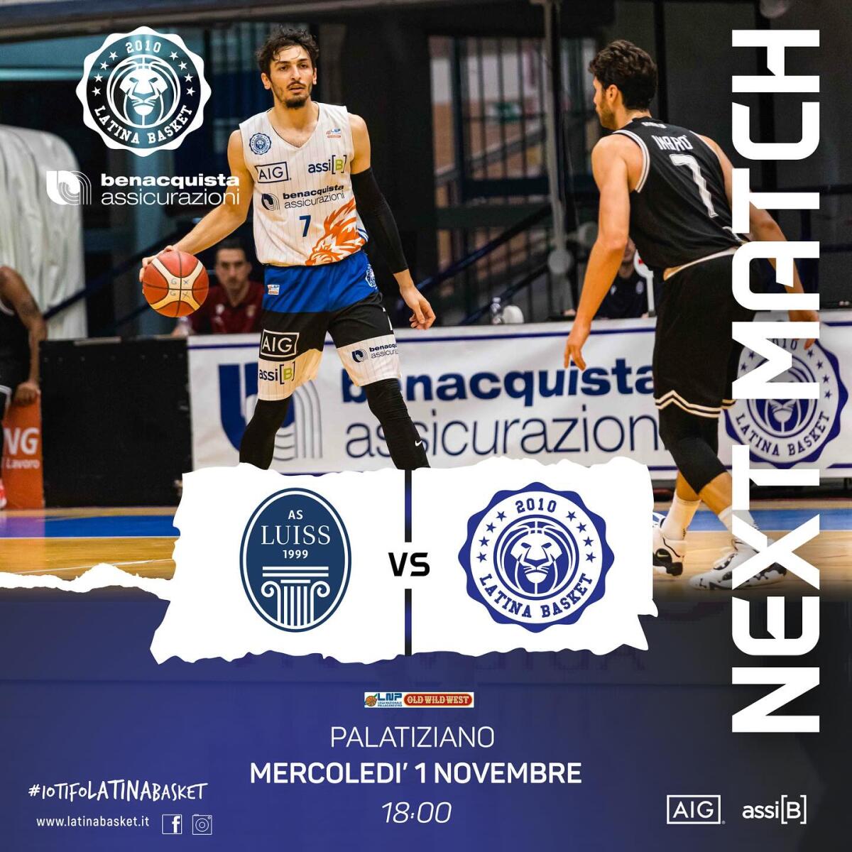 Turno infrasettimanale per la Latina Basket: oggi  in casa della Luiss Roma si gioca una delle partite più importanti della stagione. - 