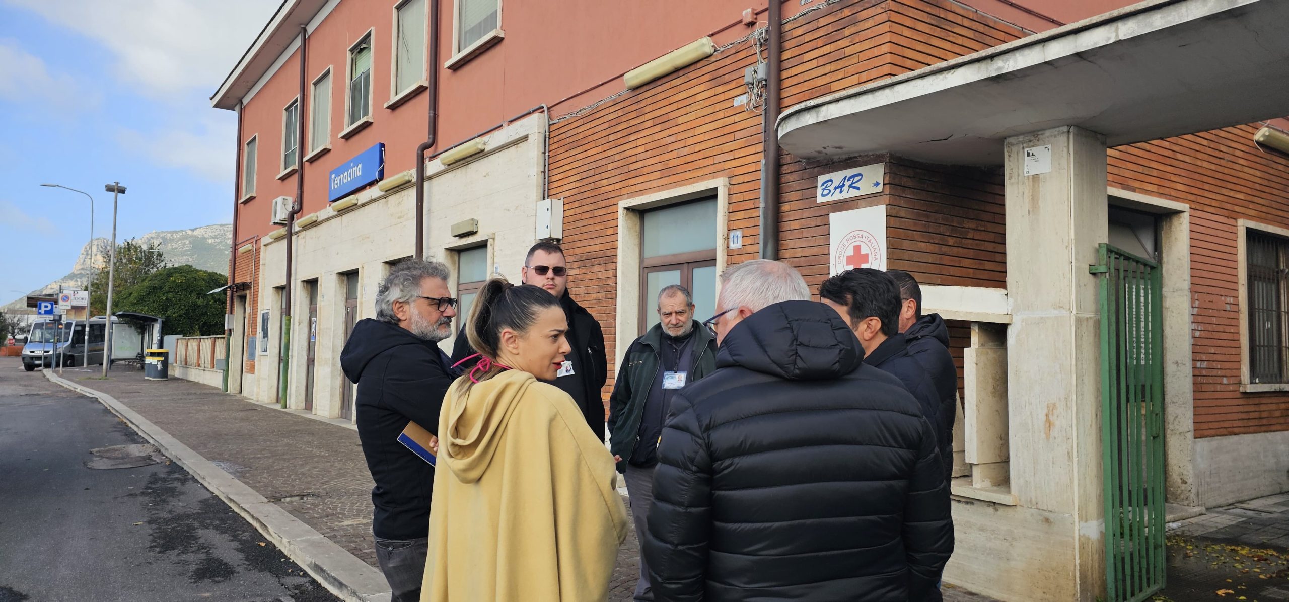 sopralluogo alla stazione ferroviaria di Terracina