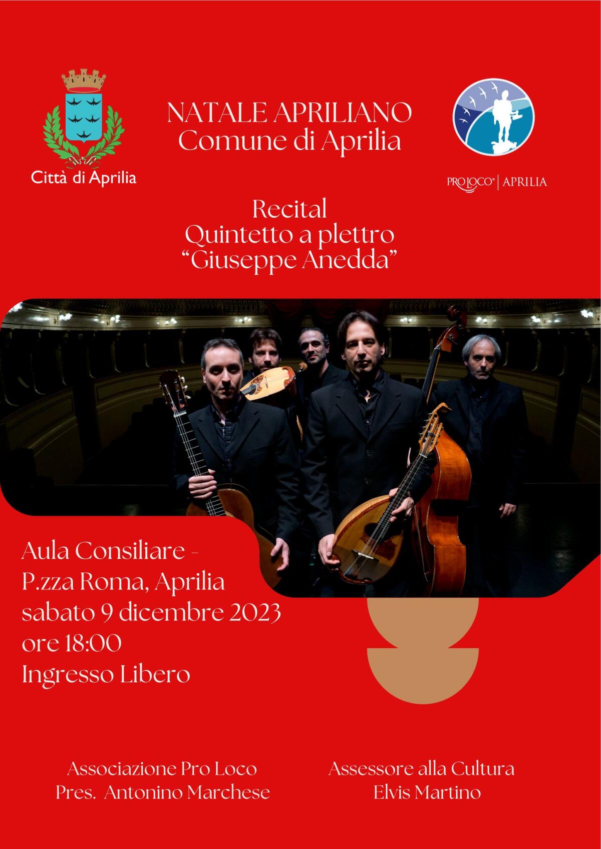 Recital del quintetto a plettro “Giuseppe Anedda” ad Aprilia - 