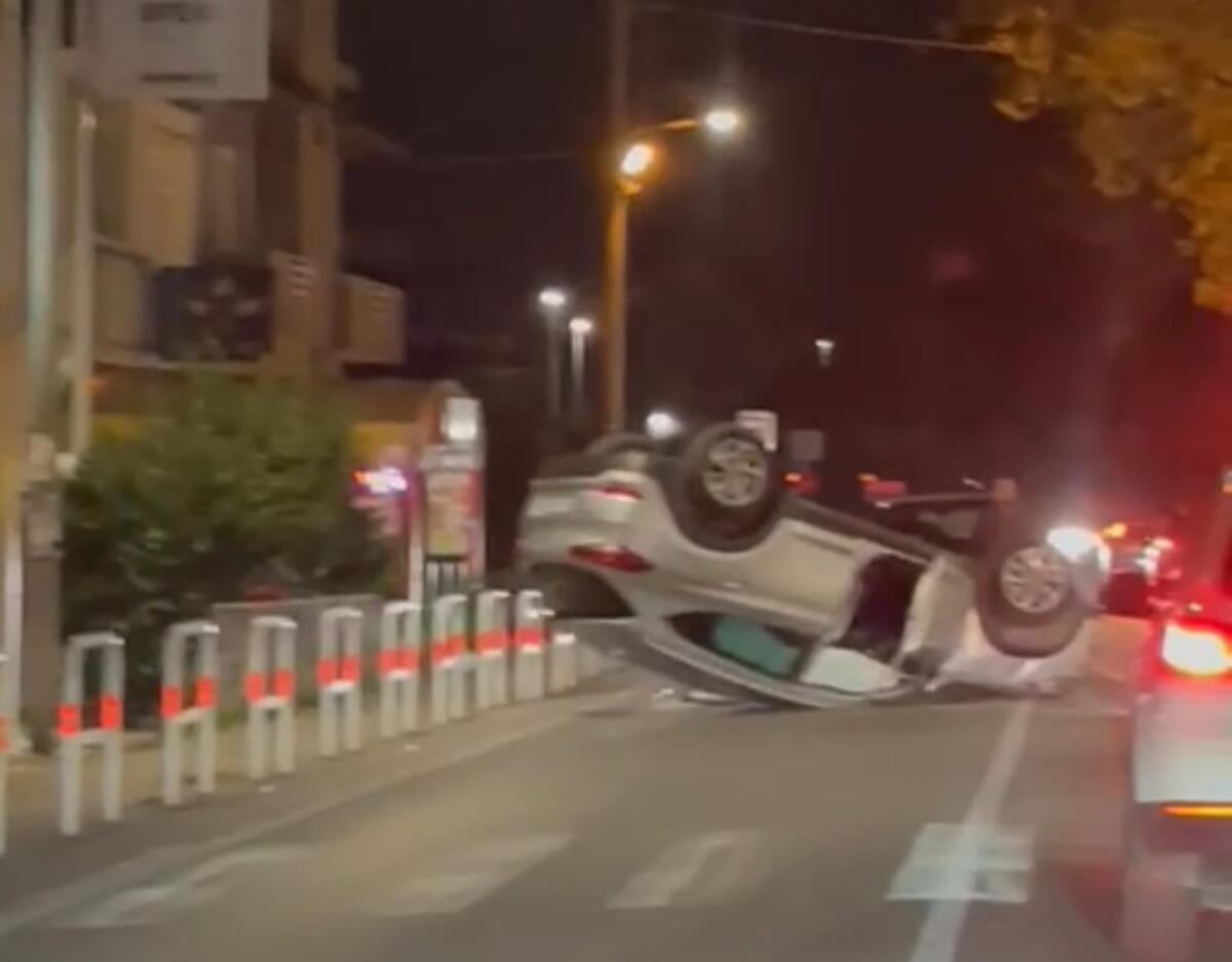 Auto si ribalta sulla Nettunense, all'altezza di Campo di Carne. Traffico in tilt. VIDEO - 