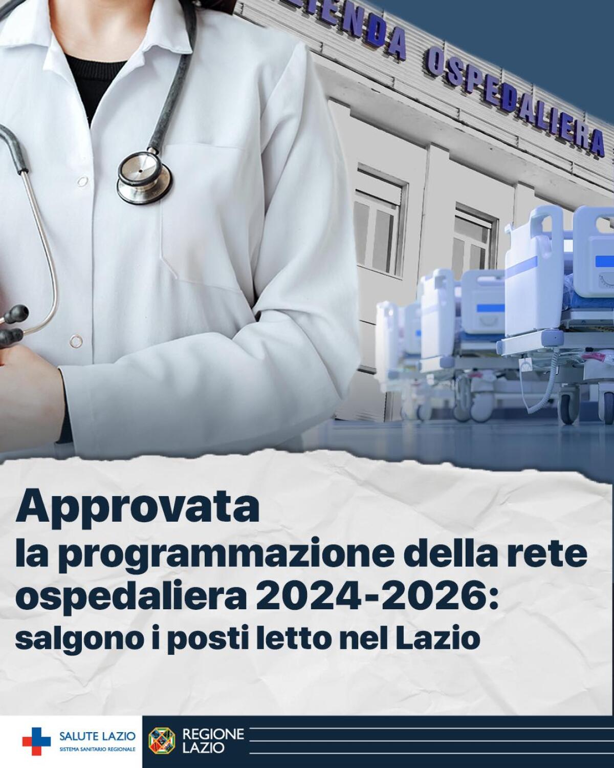 OK IN GIUNTA AL PIANO DI RIORDINO OSPEDALIERO DEL LAZIO: PER LATINA E PROVINCIA OLTRE 1.690 POSTI LETTO IN PIU’. - 
