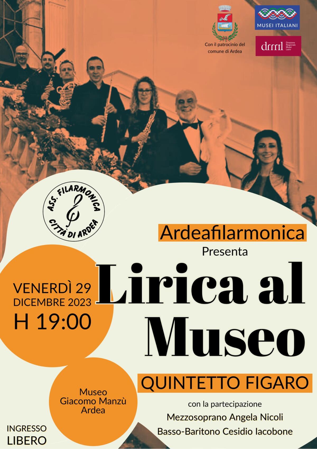 Al Museo “Manzù” di Ardea il 29 dicembre il concerto “Lirica al Museo” con l’Ardeafilarmonica. - 