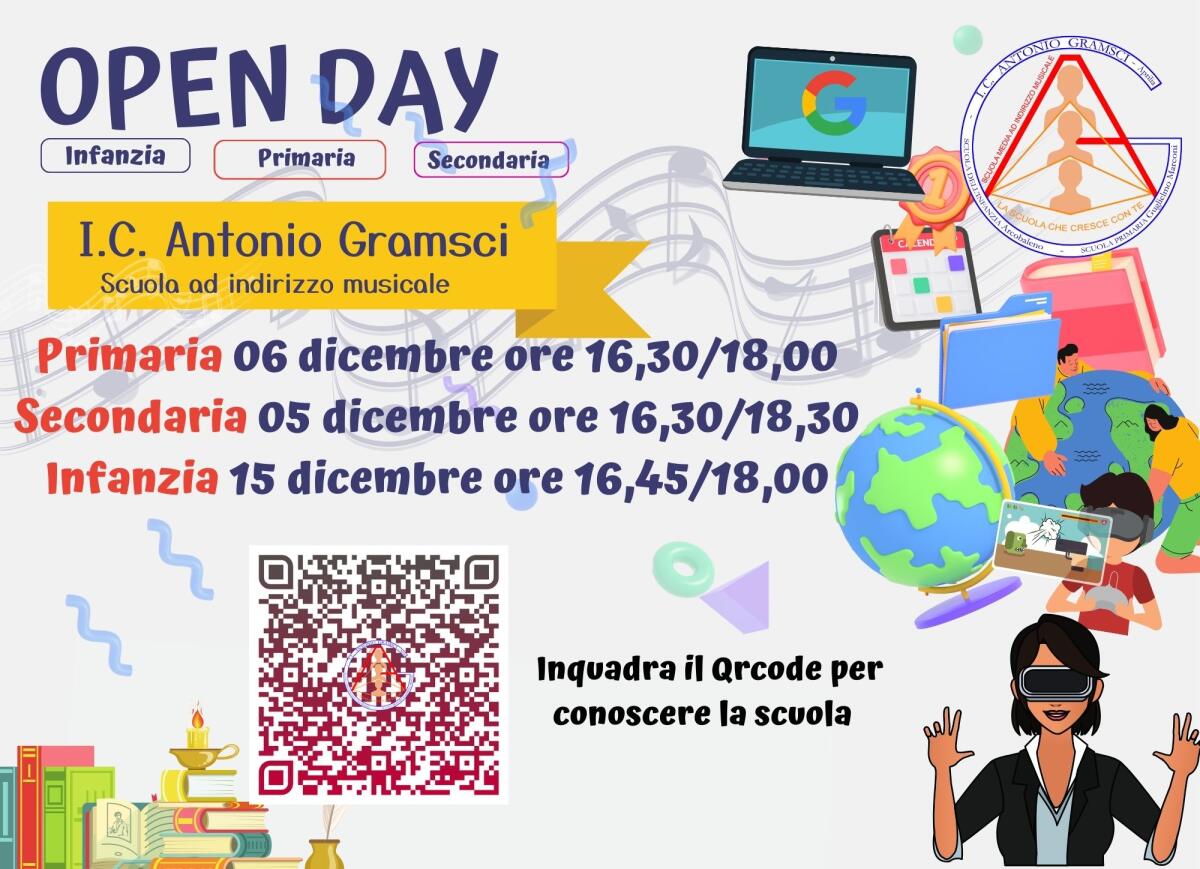 Giornate di “Open Day” all’Istituto Comprensivo “Gramsci” di Aprilia. Ecco le date - 
