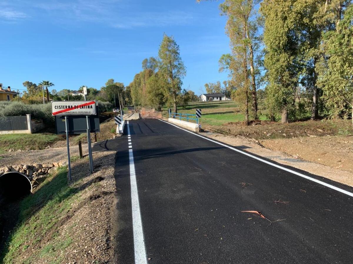 Riapre il transito veicolare sul ponte di via Moscarello a Cisterna - 