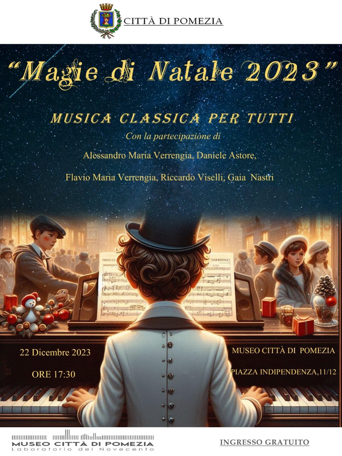 “Magie di Natale”, concerto di musica classica al Museo Città di Pomezia. - 