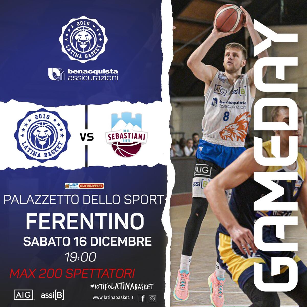 Basket A2 maschile: seconda sfida casalinga a Ferentino per il Latina: arriva Rieti. - 