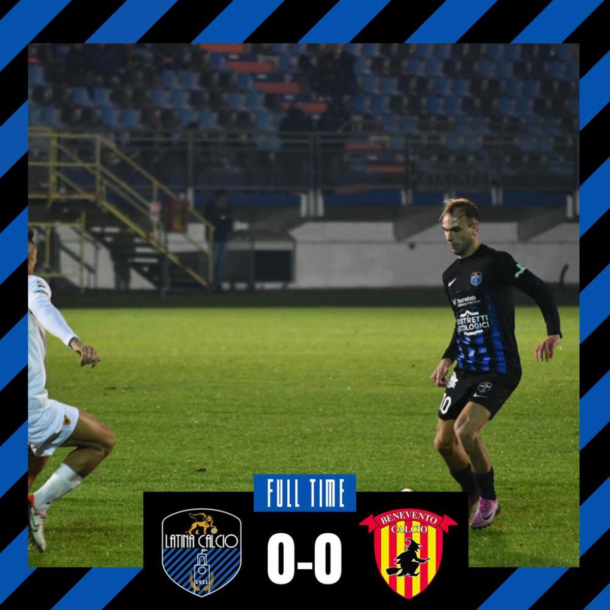 Calcio di Lega Pro: il Latina pareggia con il Benevento. Venerdì si gioca sul campo del Taranto. - 